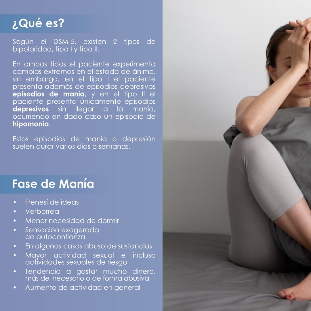 DioMedHospital's tweet photo. En México, de acuerdo con la secretaría de salud, aproximadamente 3 millones de personas sufren de trastorno bipolar. Es importante siempre consultar a un psiquiatra para que se brinde un tratamiento y orientación adecuada al paciente y su familia #DioMedTeCuida https://t.co/uz3q6Dd2m9