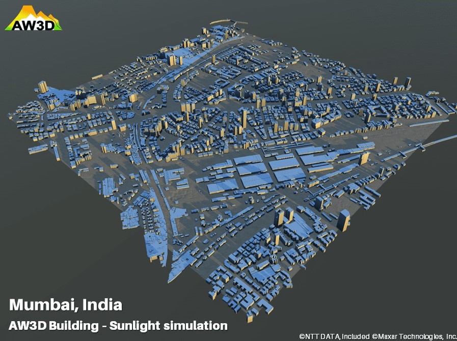 aw3d_sales_team's tweet photo. Leveraging #AW3D building data, you can simulate sun shadows with high accuracy. This vector data is compatible with various GIS engines, such as @Esri's #ArcGIS and @Autodesk's #Infraworks. https://t.co/UECIFwFusg