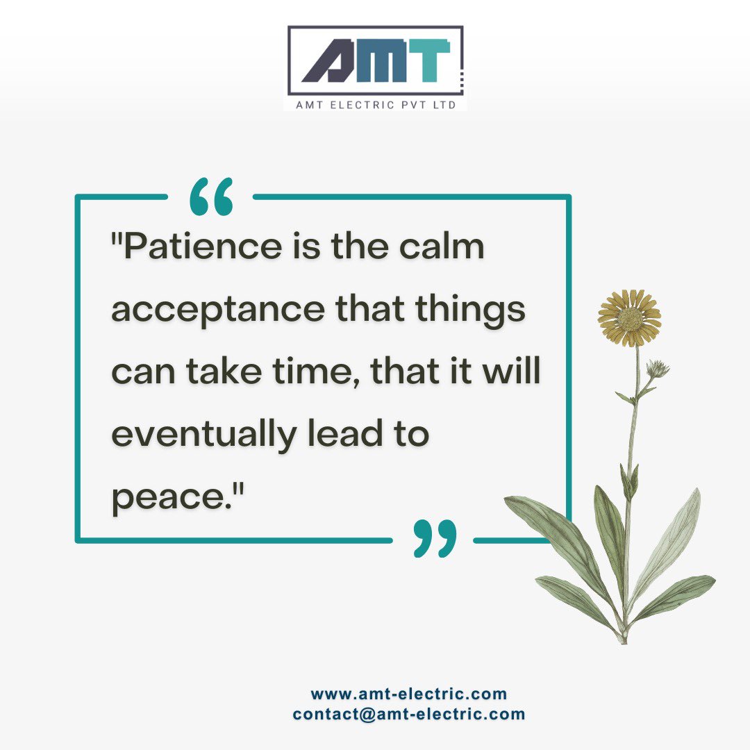 Patience: Embracing the rhythm of time, paving the way for inner peace.

#motivation_of_the_day #ABB #AMT #amtelectric #federal
#Ivdistributor #schnieder #powerprotection #circuitbreaker #electricalengineering #iotsolutions
#Pakistan #constructionpakistan #schneider #switchgear