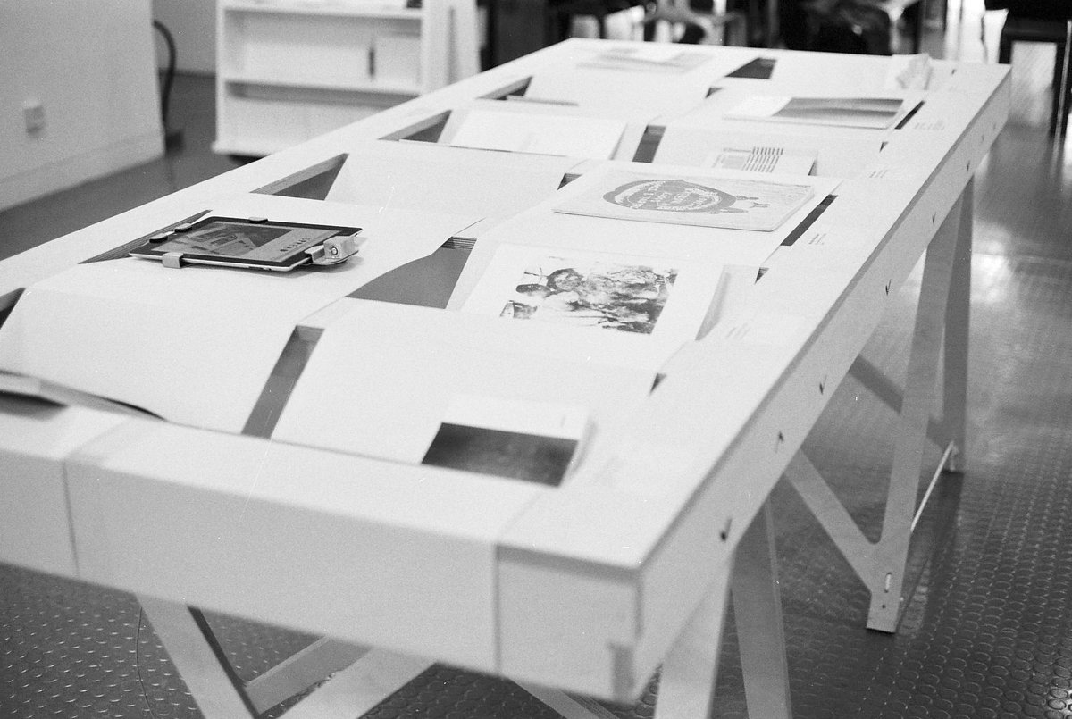 InstallArchive's tweet photo. 10 years on we received a call from the London College of Communication to produce more display tables for their Book Arts degree course. Great to know they're standing the test of time and reassuring to know they'd like some more!

#exhibitiondesign #exhibition2023 #exhibitions https://t.co/QUgKFuv8rc