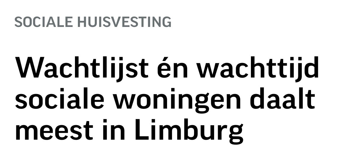 Er is nog een lange weg te gaan. Maar de kentering is in Limburg - samen met de historische hervorming van de sociale huisvestingssector - weldegelijk ingezet.   Straffe daling van zowel wachtlijsten als wachttijden. Sterk werk van onze woonactoren. Sterk werk van <a href="/MDiependaele/">Matthias Diependaele</a>.