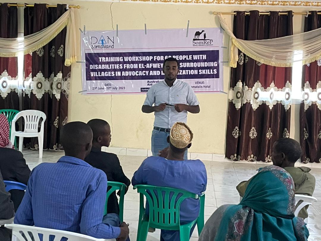 SomRePOfficial's tweet photo. Transformative power of training #PWDs in advocacy skills and mobilization to create positive change in our communities. Let's amplify their voices &amp; work together towards creating a more inclusive society. Grateful to @DFAT for funding this training.
@WVSomalia @DANSomaliland1 https://t.co/n61tUK58Ir