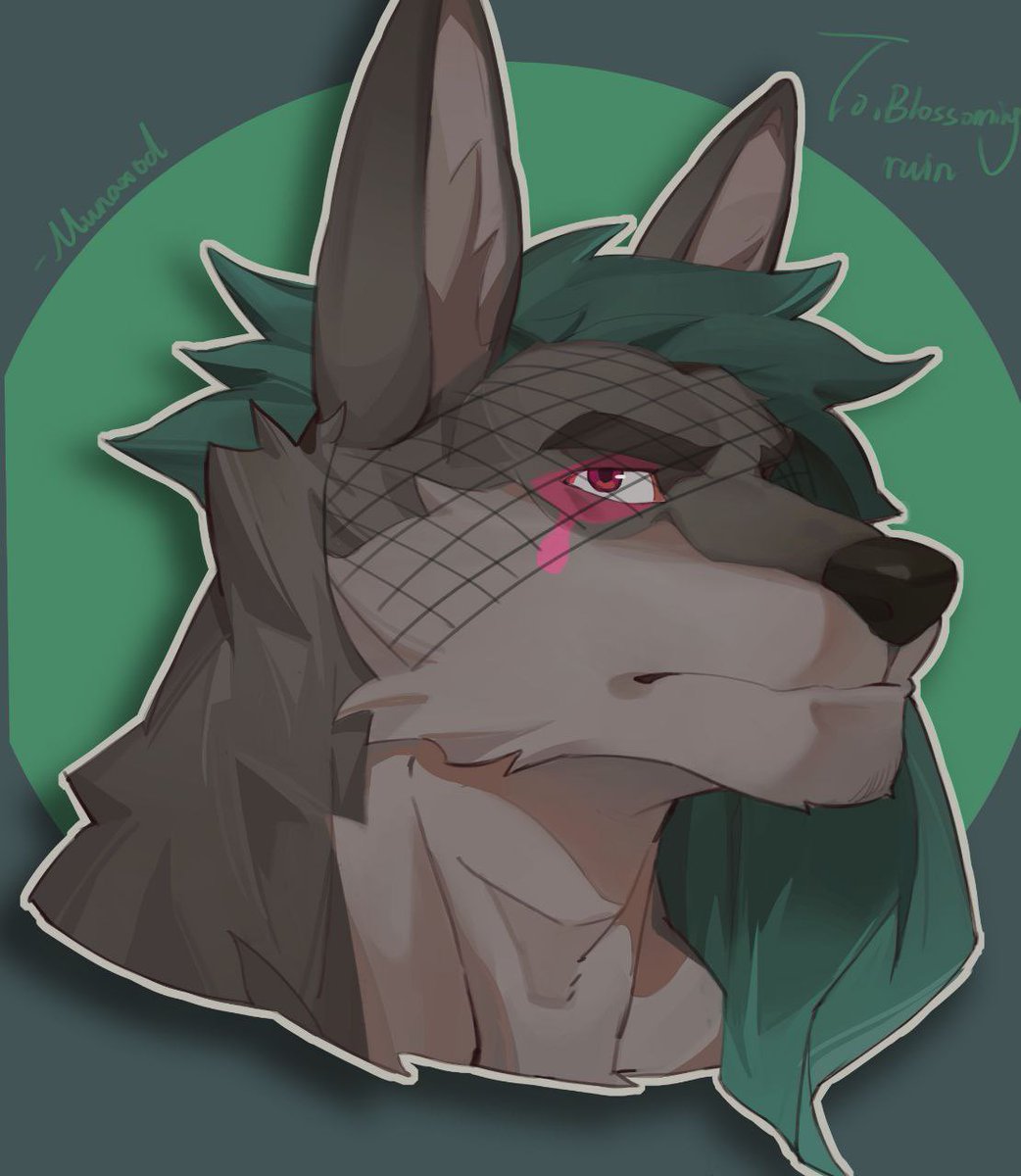 Beautiful artwork by @MunaxOd of my OC Charless as thanks for composing OST for the VN BangXBang. Thank you so much, I am so happy that I could work together with you and contribute to the project I love. #furry #furryart #wolf #ケモノ #ocart #OC