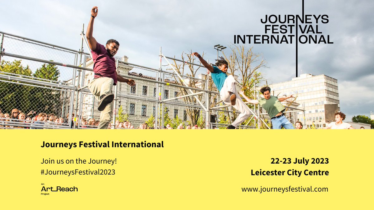 If you haven't seen our #JourneysFestival2023 programme yet, make sure to take a look at the booklet to get to know all the fantastic outdoor shows coming to Leicester's city centre on 22 and 23 July: issuu.com/artreach4/docs… #AnArtReachProject #LetsCreate #ACESupported #Festival