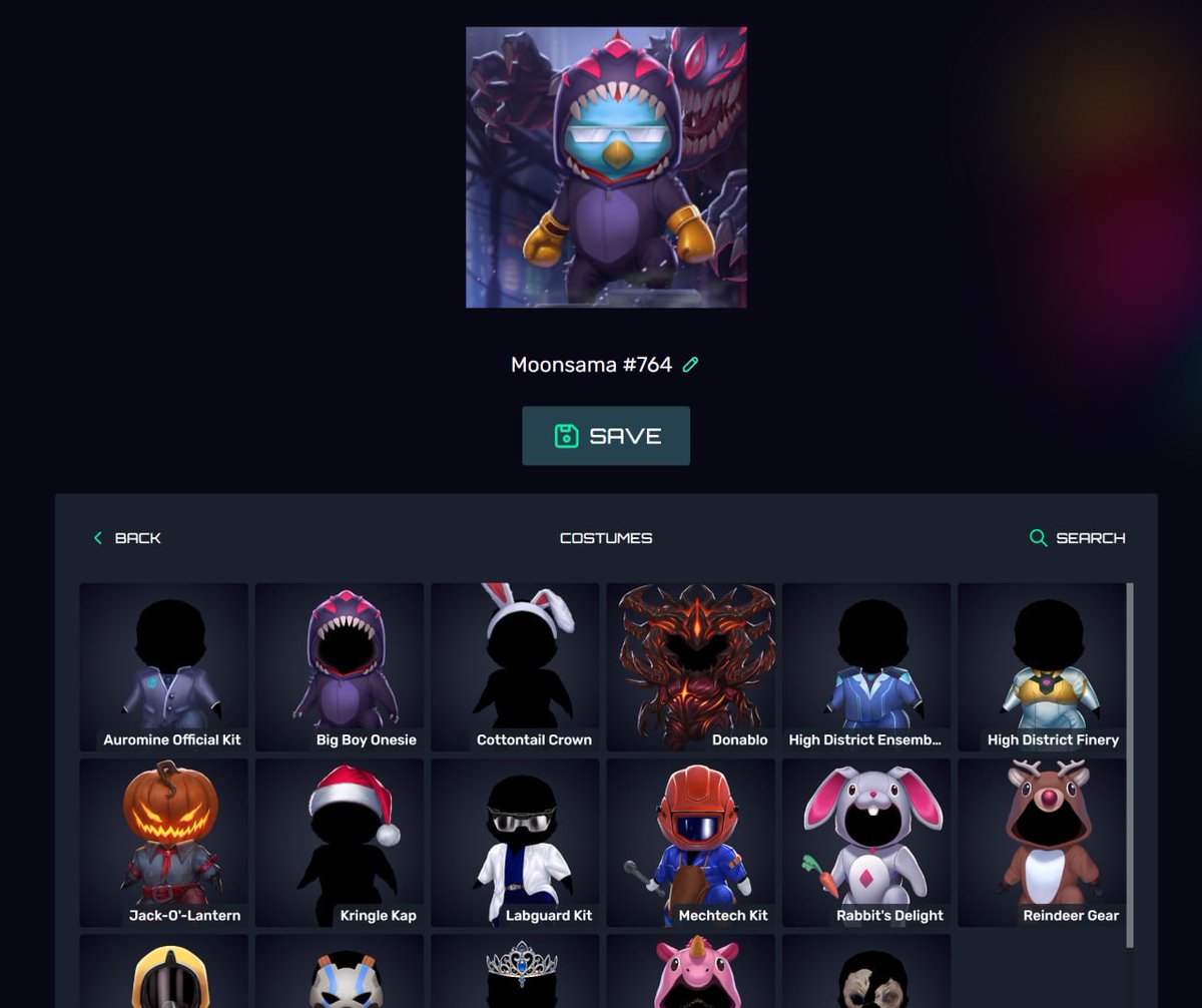 Customiser 2.0 is coming along nicely. 

Soon we'll be able to flex our awesome costumes. 

In the future I think it would be awesome to have costumes with utility / stat changes. Especially when we develop our Metaverse further.