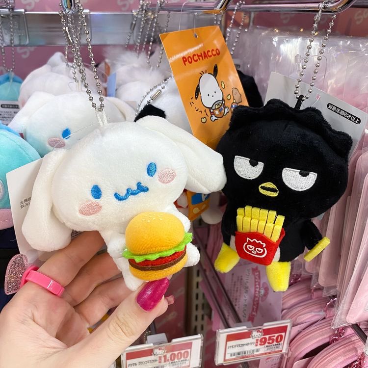 cinnamoroll and badtz enjoying some fast food 💫