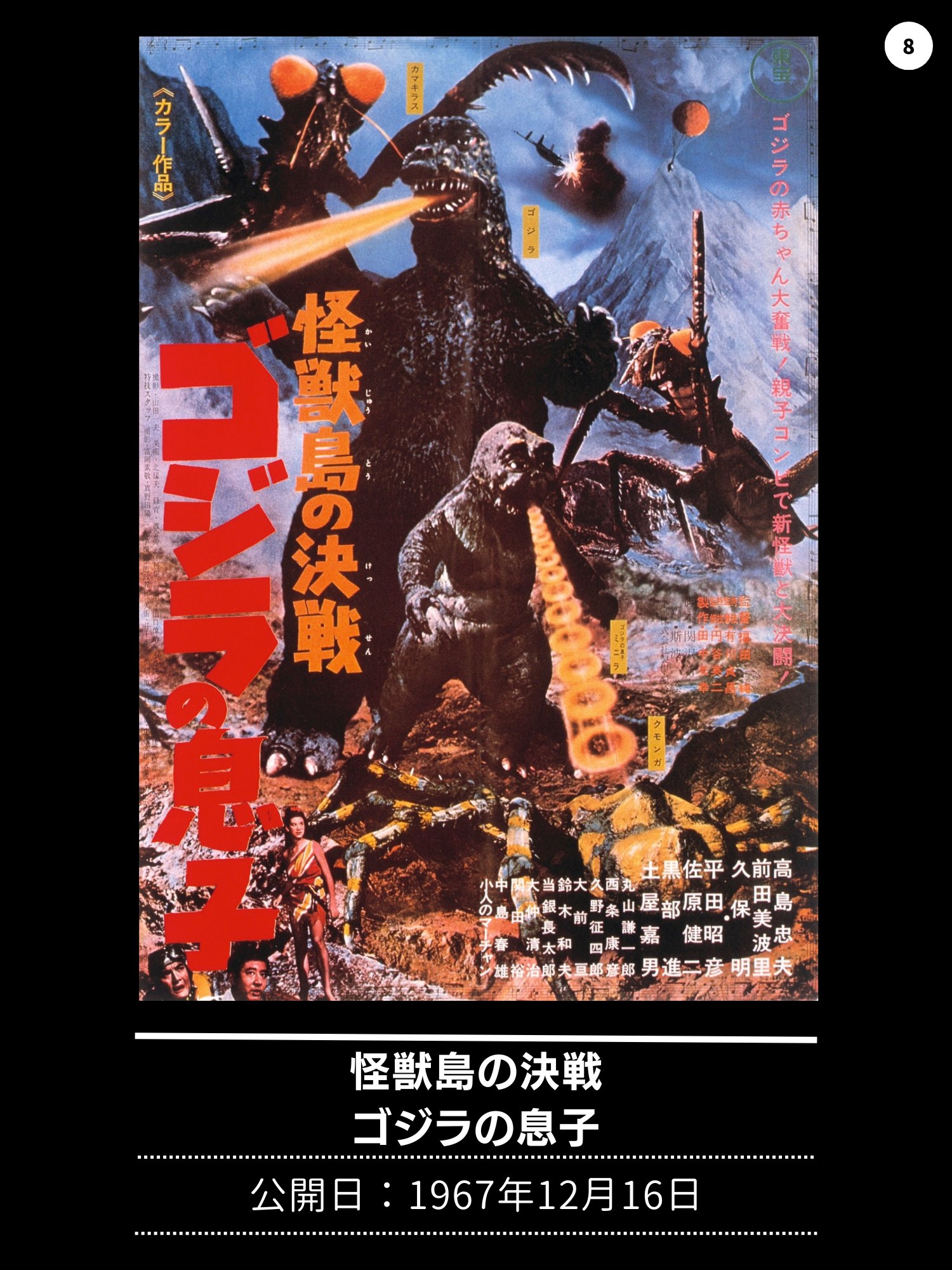 ゴジラオーナメント特撮大百科「クモンガ1967＋危うし ミニラ
