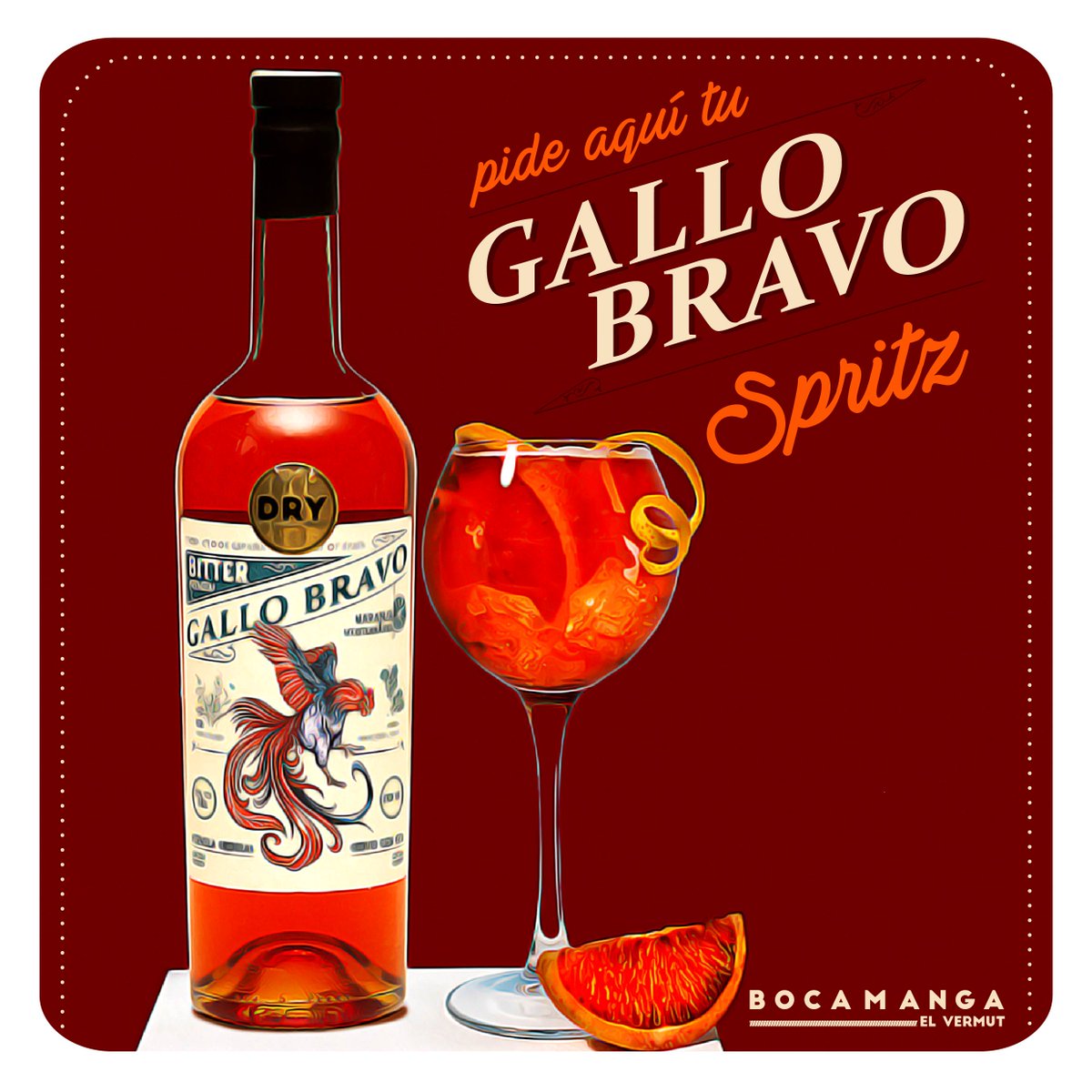 ¿Para combatir el calor? GALLO BRAVO Spritz 🤤🫠
.
.
.
.
.
#vermut #vermutbocamanga #bocamanga #gallobravo