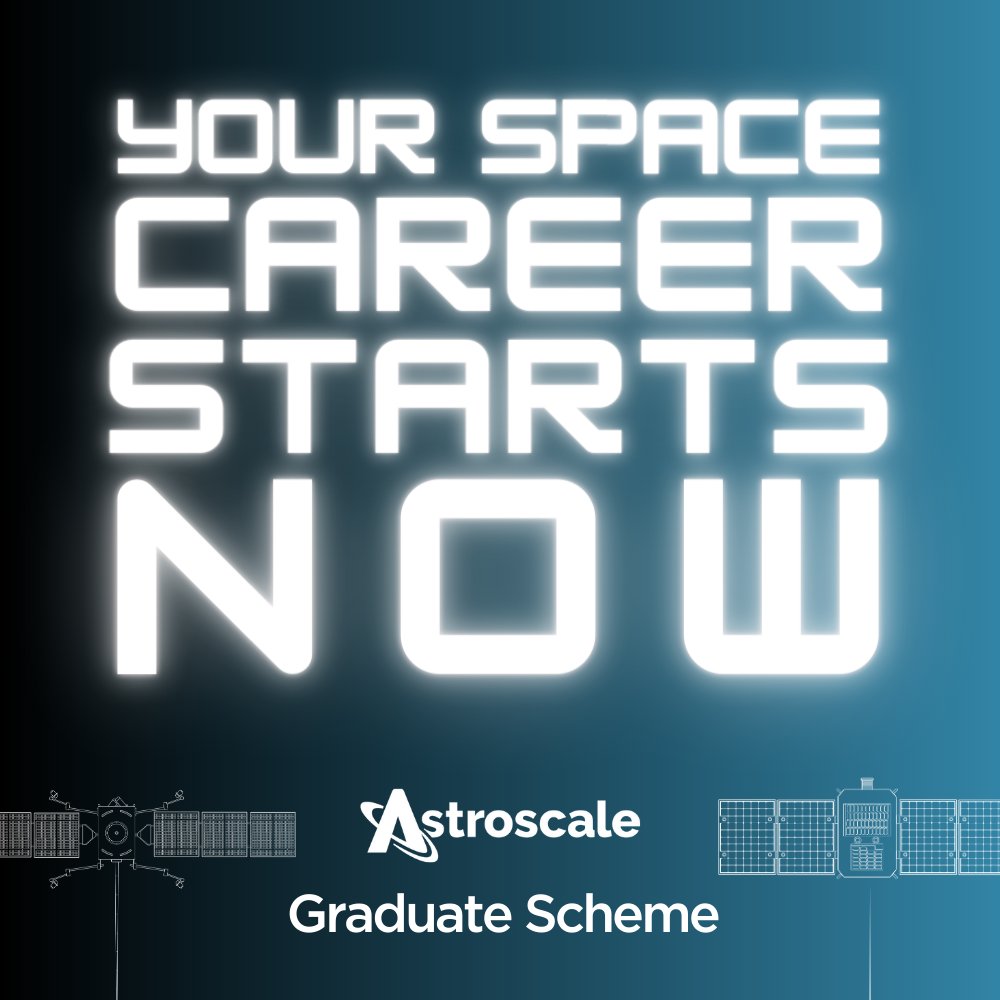 Astroscale_UK's tweet image. 🎓 Are you looking for an out-of-this-world #graduatescheme?

🚀 Do you want to kick-start your career in space?

Join us in our mission for #SpaceSustainability by applying to our new 2023 Graduate Scheme.

Find out more 👉 bit.ly/46uKxhV?utm_ca…