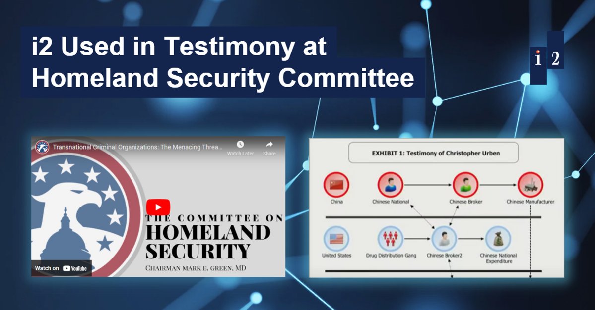 i2_group's tweet image. Here&apos;s another great example of an #i2AnalystsNotebook chart in action in an important high-profile setting.

Read how a former #DEA agent, used an i2 chart to illustrate the collaboration between Chinese and Mexican #TransnationalCrime Organizations 👉 bit.ly/3r9eoMK