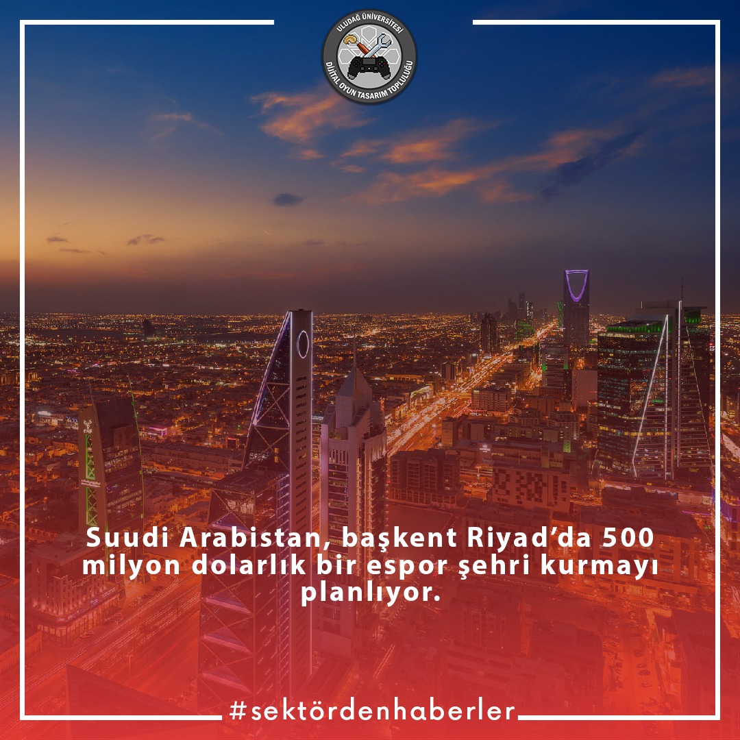 uludott's tweet photo. Suudi Arabistan, 2024'te açılmak üzere Riyad'da 500 milyar dolarlık bir "espor şehri" oluşturmayı planlıyor. Büyük ölçekli etkinlikler ve turnuvalar için bir numaralı alan olmayı hedefleyen bu oluşum 20 bin kişi gibi etkileyici bir kapasiteye sahip olacak.  #sektördenhaberler https://t.co/gmXRIur5EA