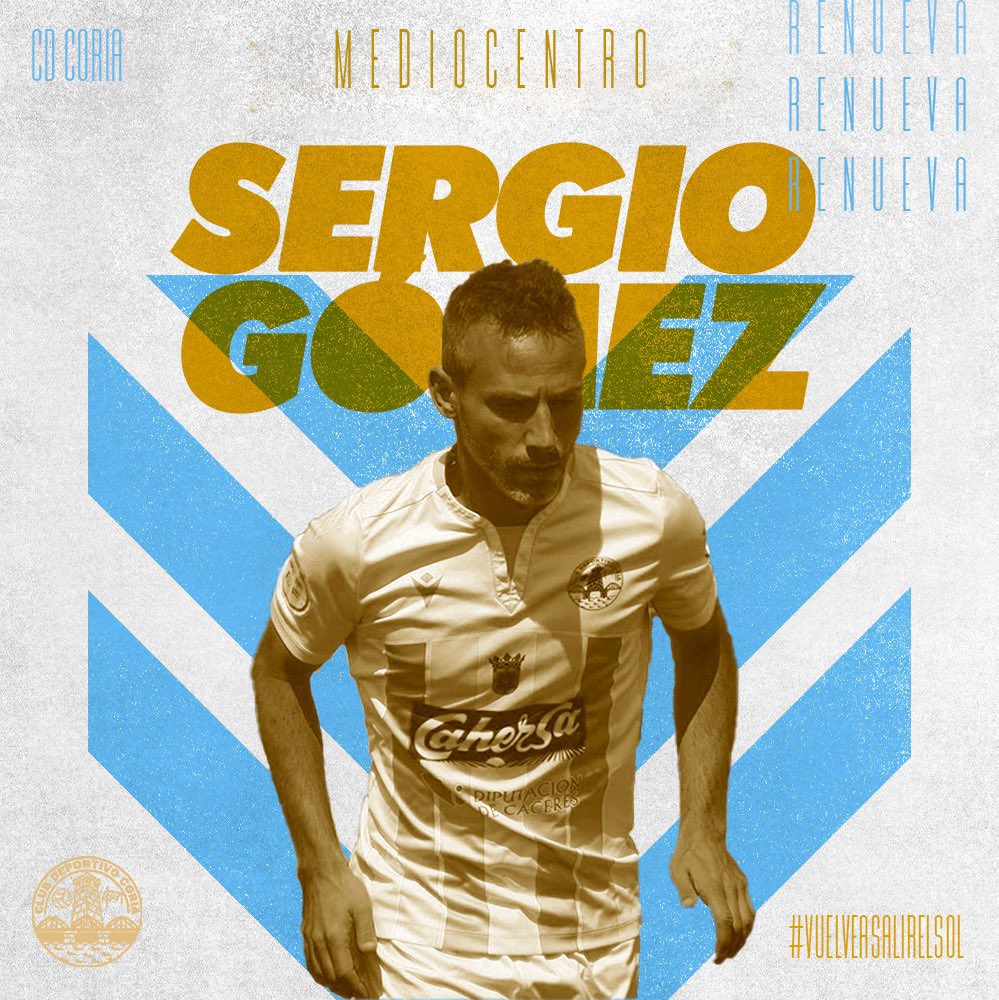📋 OFICIAL || RENOVACIÓN DE SERGIO GÓMEZ

✍🏼 Sergio Gómez Fernández @SergioGomezF10 (Jaraíz de la Vera, 1990), se convierte en la sexta confirmación de la plantilla del CD Coria 23/24.

🦅 El Halcón verato continúa en el proyecto cauriense y seguirá comandando la medular celeste