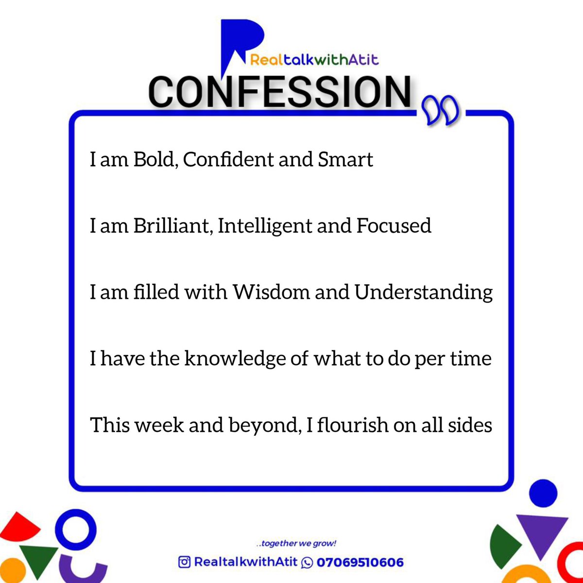 RealtalkwitAtit's tweet photo. I am Bold, Confident and Smart!
#speak
#words
#RealtalkwitAtit https://t.co/hWC0Clc94V