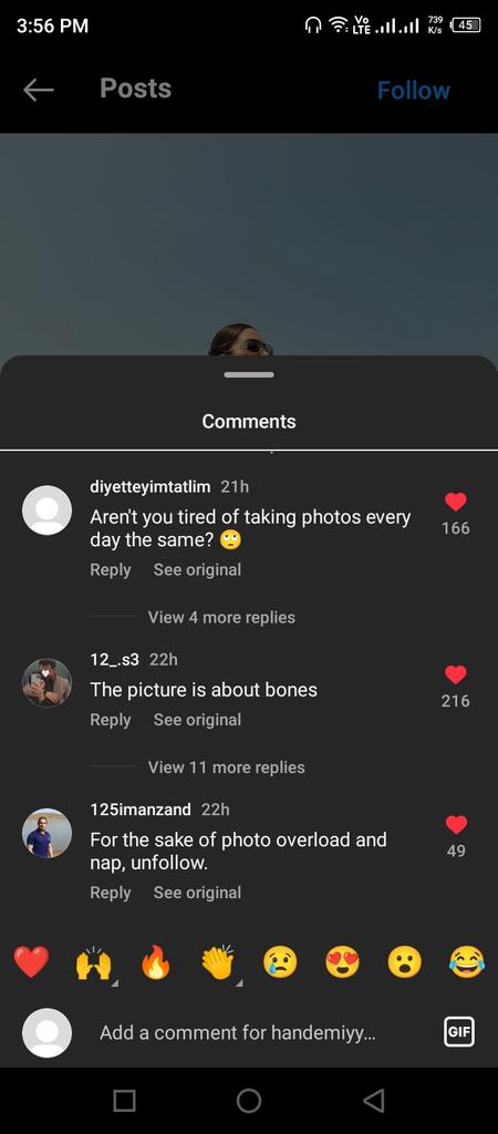 keremattorney's tweet photo. the comments under hande last few posts everyone is trashing her as they should 😁🤣
#HanKer #HandeErçel https://t.co/5JbYvhRtBt