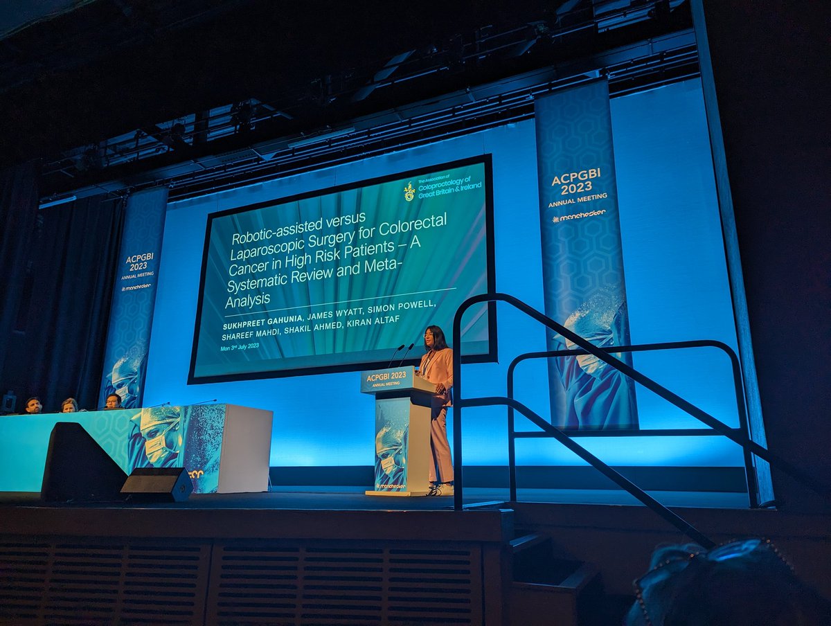 James Wyatt (@wyatt_jamesnr) on Twitter photo Standing room only hearing Suky Gahunia presenting on 🤖 surgery in high-risk colorectal resections today #ACPGBI2023
<a href="/K1ranAltaf/">Kiran Altaf - FRCS, PhD</a> @LivHospitals <a href="/powellyontheweb/">Simon George Powell</a> <a href="/ACPGBI/">@ACPGBI</a> <a href="/Mersey_ACPGBI/">MerseyChapter_ACPGBI</a> Standing room only hearing Suky Gahunia presenting on 🤖 surgery in high-risk colorectal resections today #ACPGBI2023
<a href="/K1ranAltaf/">Kiran Altaf - FRCS, PhD</a> @LivHospitals <a href="/powellyontheweb/">Simon George Powell</a> <a href="/ACPGBI/">@ACPGBI</a> <a href="/Mersey_ACPGBI/">MerseyChapter_ACPGBI</a>