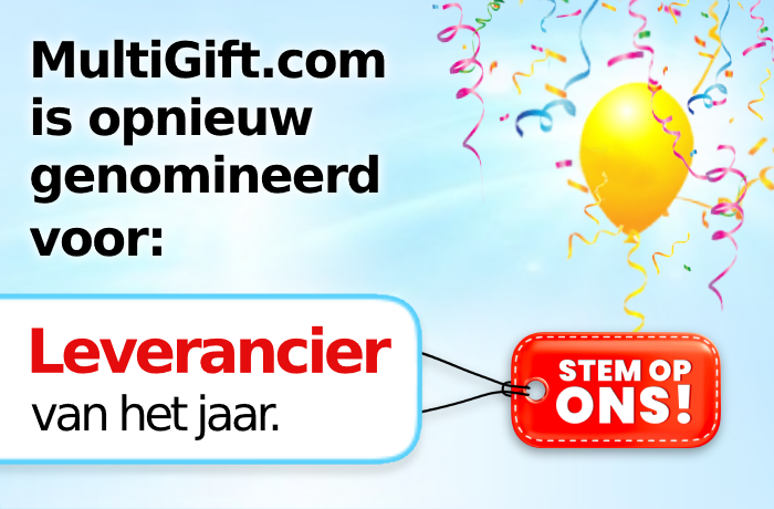 Hoera🎉 MultiGift Relatiegeschenken is alweer genomineerd voor de prijs van Leverancier van het jaar! Dit is een belangrijke vakprijs binnen de branche van relatiegeschenken en promotionele producten. Stem via deze link op ons buff.ly/46q6DlD   #leveranciervanhetjaar