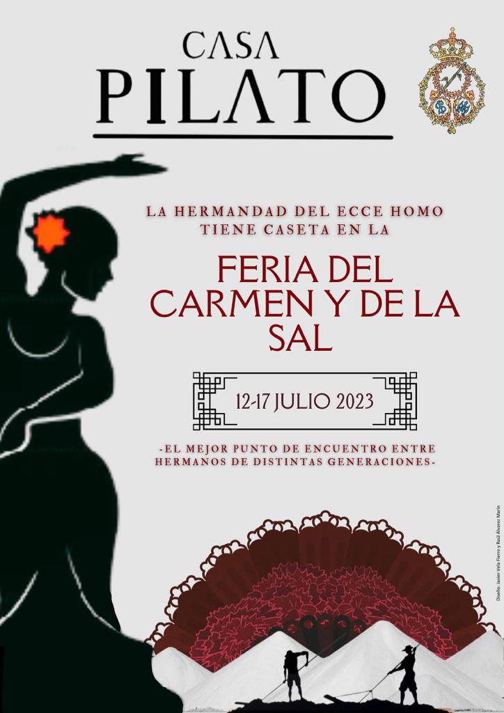 eccehomoysalud's tweet photo. Otro año más Casa Pilato abrirá sus puertas en la Feria del Carmen y de la Sal.

Será nuevamente el mejor punto de encuentro entre hermanos de distintas generaciones.

¡Os esperamos! https://t.co/hPzr1nNjUo