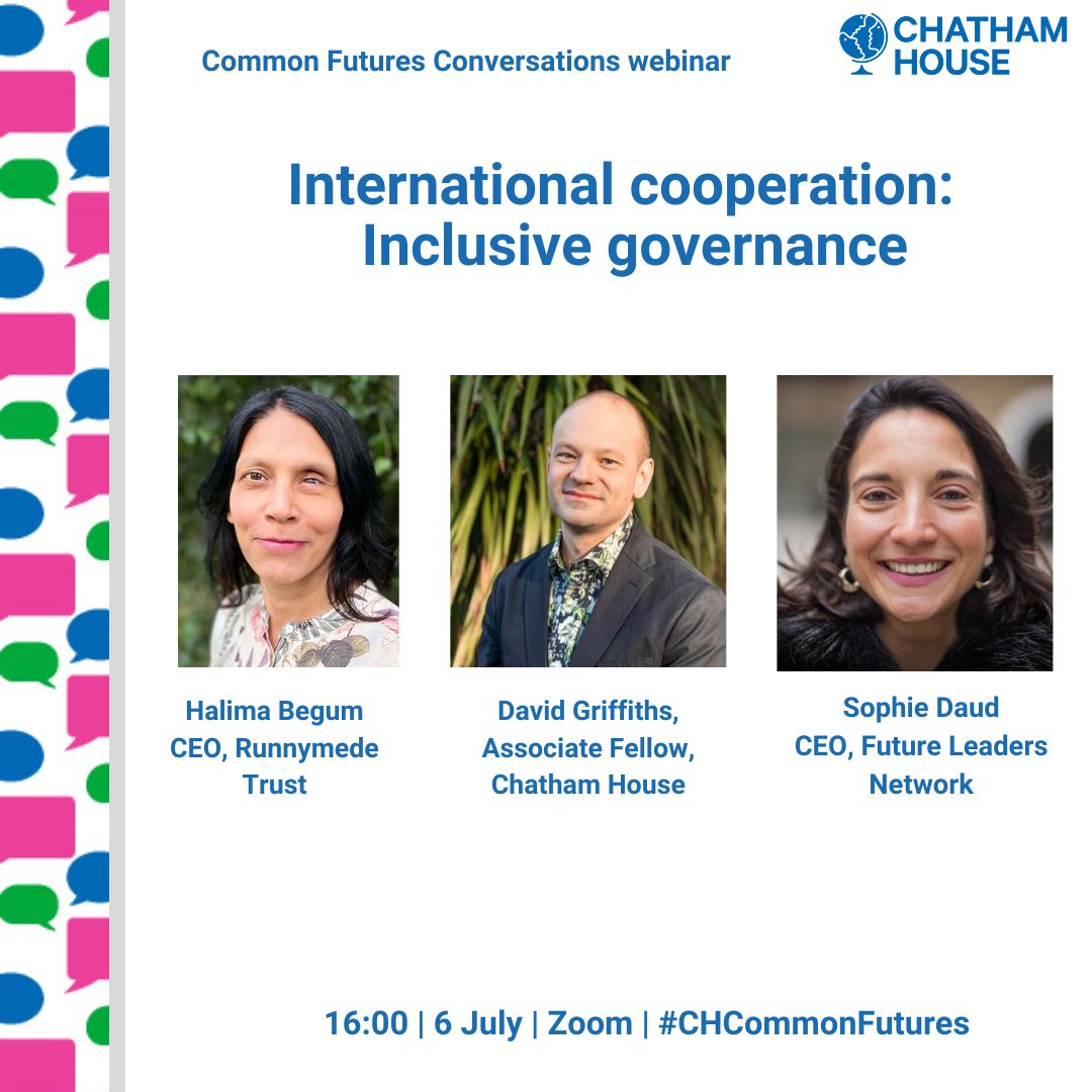 🚨Don't forget our event on inclusive governance is happening TOMORROW with @dlgriffiths @Halima_Begum & @sophie_daud CFC members, register on the homepage or follow the link in your latest e-mail from us!