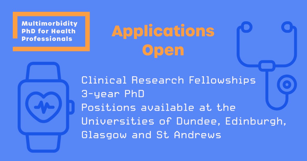 Want to become a leader in #Multimorbidity Research? Recruitment is open to join our #PhD for Health Professionals, starting 1st August 2024. Apply Now⬇️ my.corehr.com/pls/uogrecruit…