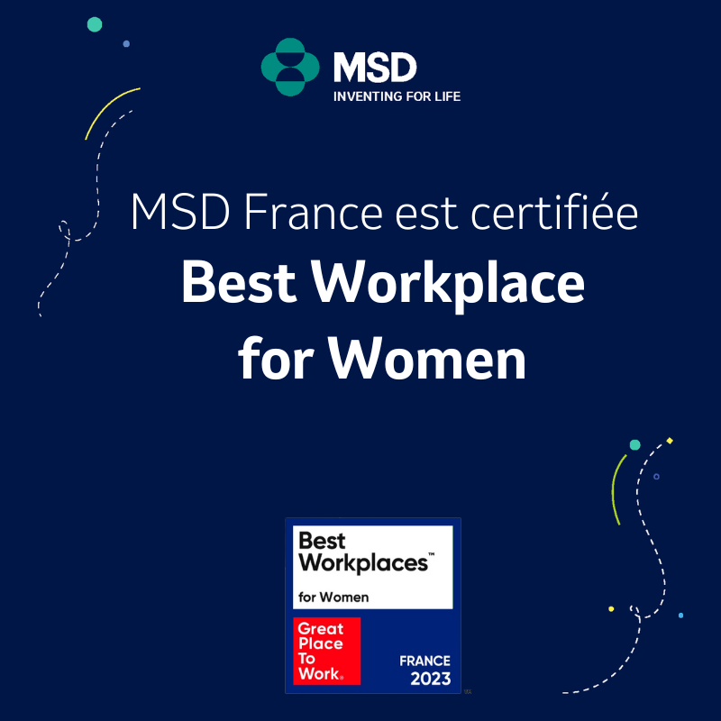 AndrieuxBonneau's tweet photo. Un engagement qui me tenait à cœur : il est désormais une réalité ! @MSDFrance est pour la première fois labellisé Best Place To Work for Women 🎉

#BestWorkplacesForWomen2023 https://t.co/npEU5bz36l