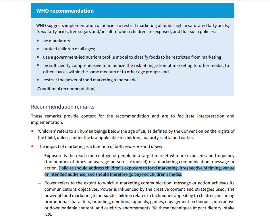 Neue WHO-Empfehlungen zu Werbeschranken geben <a href="/cem_oezdemir/">Cem Özdemir</a> Recht: "Regulierung sollte die Exposition von Kindern gegenüber Lebensmittelwerbung verringern, unabhängig von Zeitpunkt, Ort oder der beabsichtigten Zielgruppe, und sollten daher über die Medien für Kinder hinausgehen."