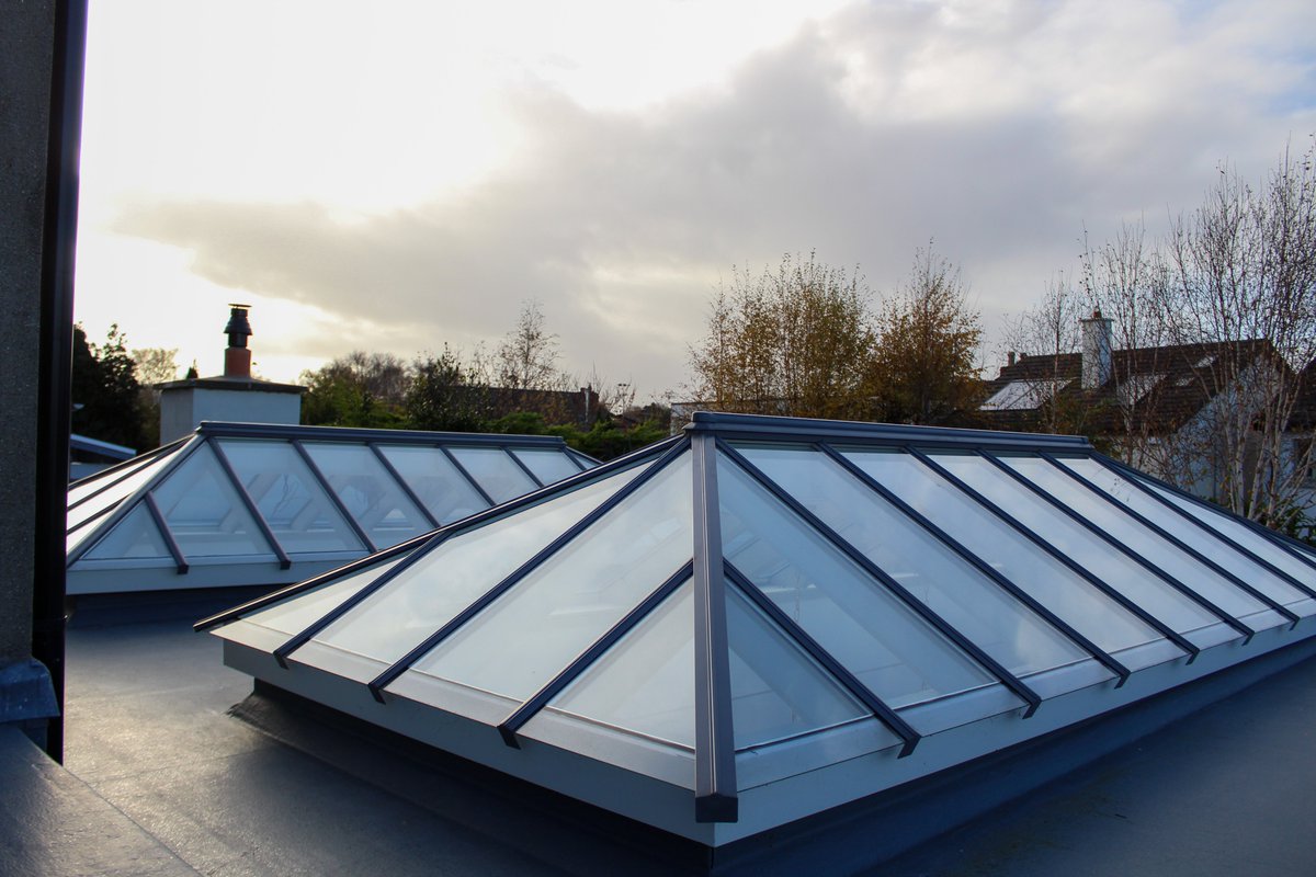 A perfect pair of timber rooflights. These were made in our joinery and assembled on site. The homeowners have a beautiful bright and open living space below. It is sheer elegance. .