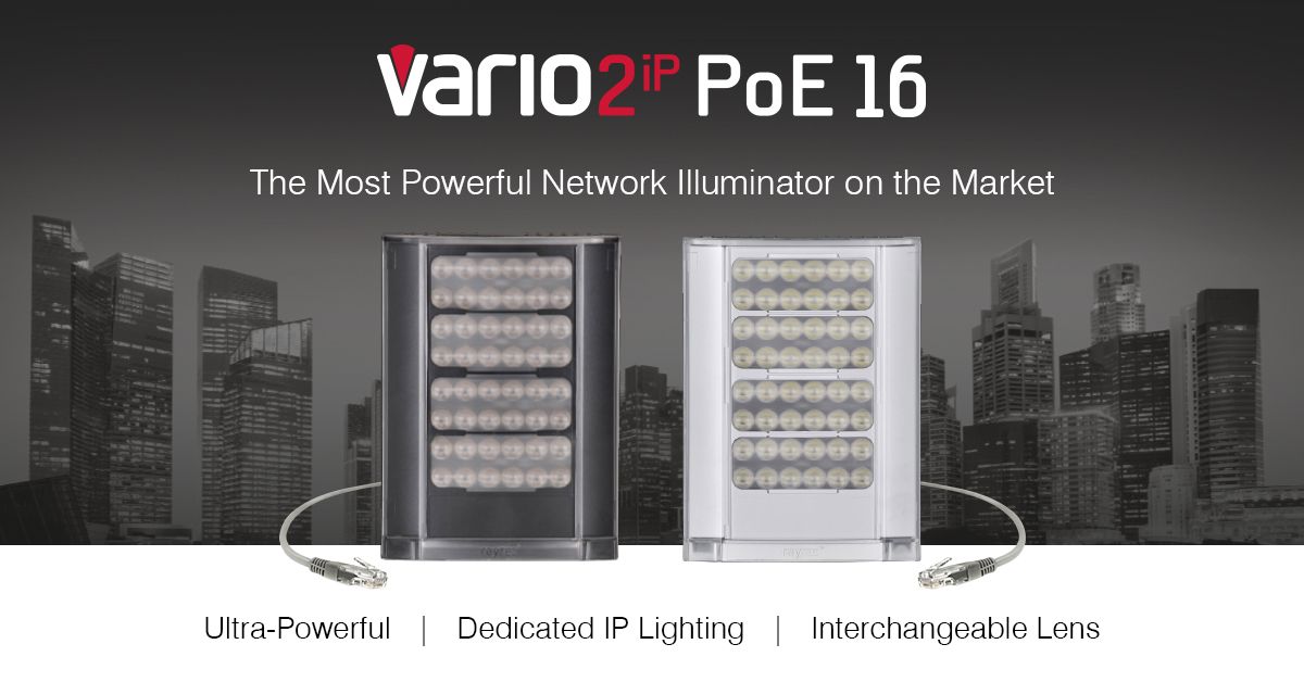 RaytecLED's tweet photo. NEW!
Raytec are delighted to launch VARIO2 IP PoE 16, the most powerful single panel network illuminator on the market – delivering outstanding distances of up to 500m (1,640ft).
Read our article to learn more about the new VARIO2 IP PoE 16 products https://t.co/KhhmSdLMVu https://t.co/NCxVawfY75