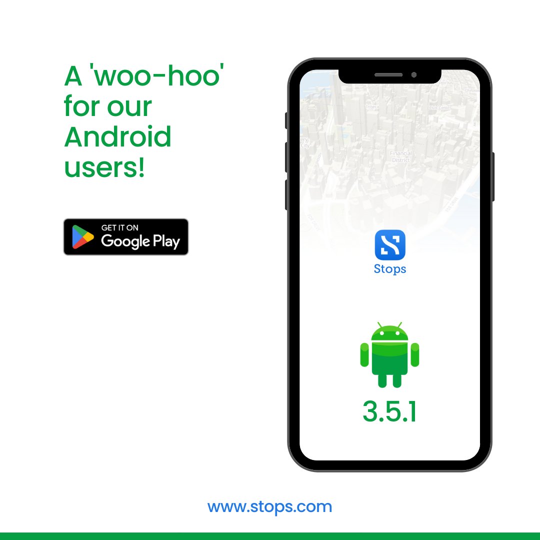stopscom's tweet image. 📢 Woo-hoo!
We've just released our most stable Android version to-date (Stops 3.5.1).

Update or download it from the Google Play store -
lnkd.in/gM9Tmh3