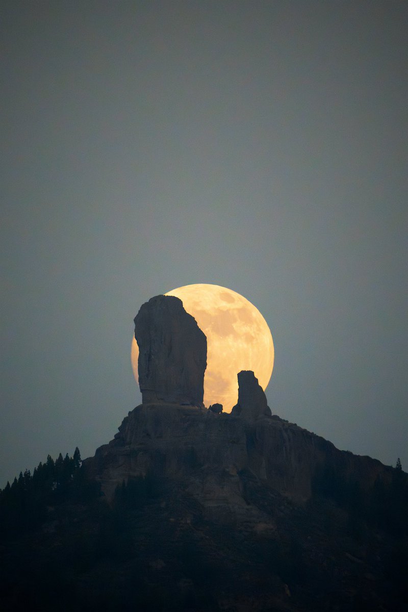 shotbynau's tweet photo. Me he desplazado a la isla vecina para poder hacer esta fotografía. El Roque Nublo y La Luna 🌕 y no podría estar más contento con el resultado 🥹 https://t.co/4R5fUBL76s
