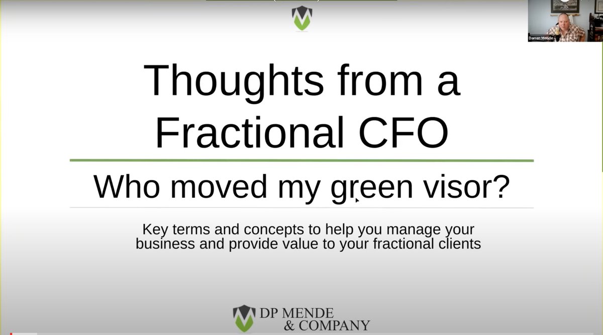 The second Lunch and Learn was led by <a href="/Darren/">Darren Wood‽ @darren@mastodon.nz</a> Mende, CPA. The focus of this L&amp;L was on small business finance.
Darren is a Fractional CFO and provides advisory and consulting services for startups, early-stage companies, and small businesses. 
#lunchandlearn #fractional