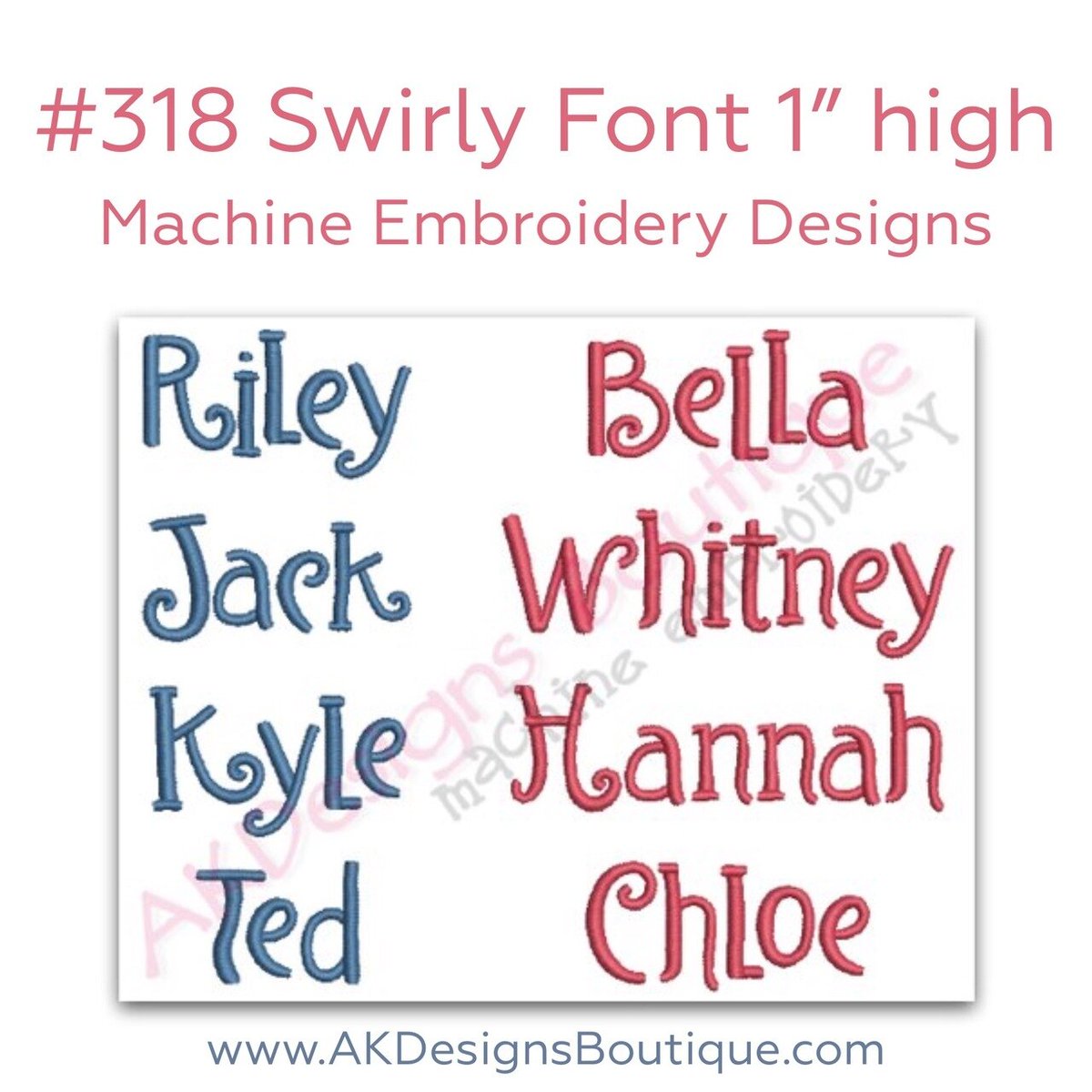 No 318 Swirly Font Machine Embroidery Designs 1 inch high
akdesignsboutique.com/no-318-swirly-…