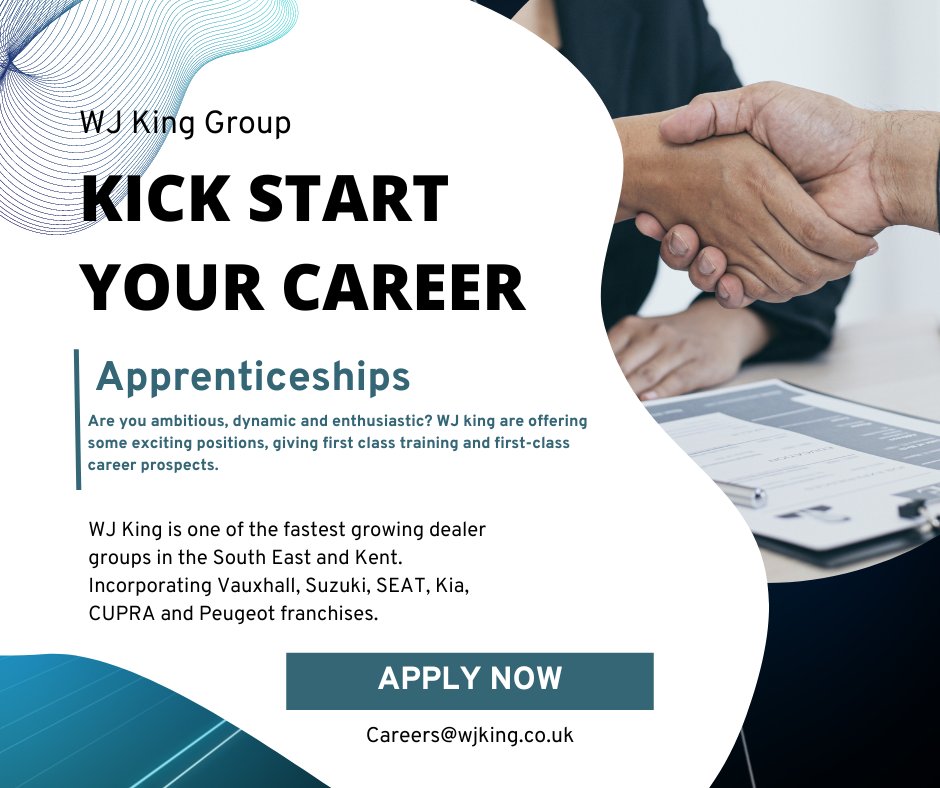 We've some exciting new opportunities available to join our trusted family dealership  💫 
We are always looking for enthusiastic people to come and join our winning team. 
 
View our current opportunities online >> wjking.co.uk/careers

#careers #automotive #kickstart