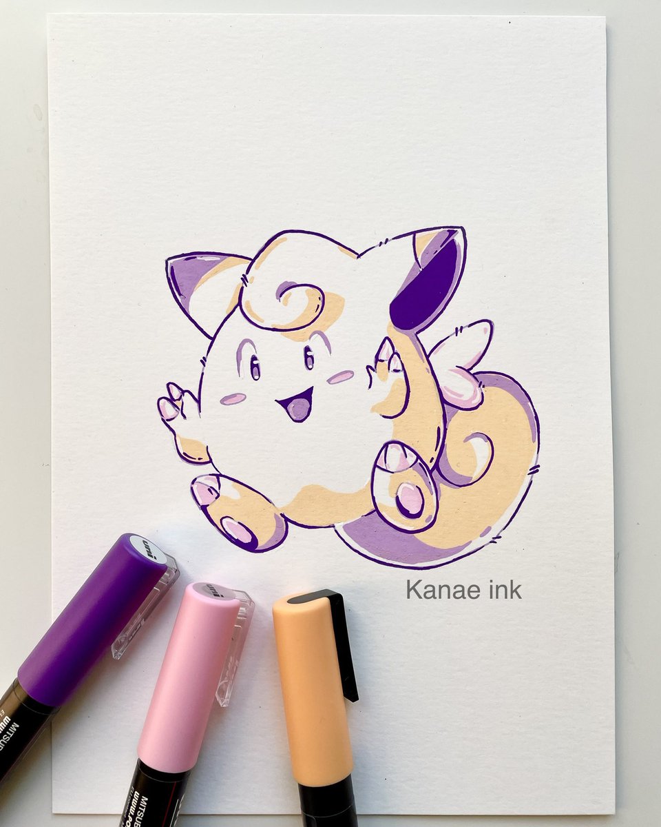 kanaeInk's tweet photo. ⭐️OG #Clefairy art⭐️ this was inspired by the first print classic #pokemon cards.💖
#clefable #clefa #fairypokemon https://t.co/kaStBToPYs