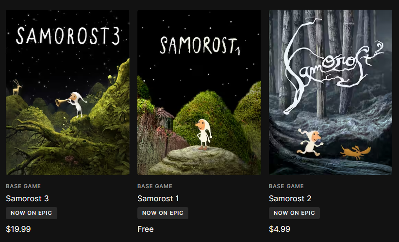 And so, Samorost sets off on an Epic journey - the entire trilogy is now available on <a href="/EpicGames/">Epic Games Store</a>! 🚀