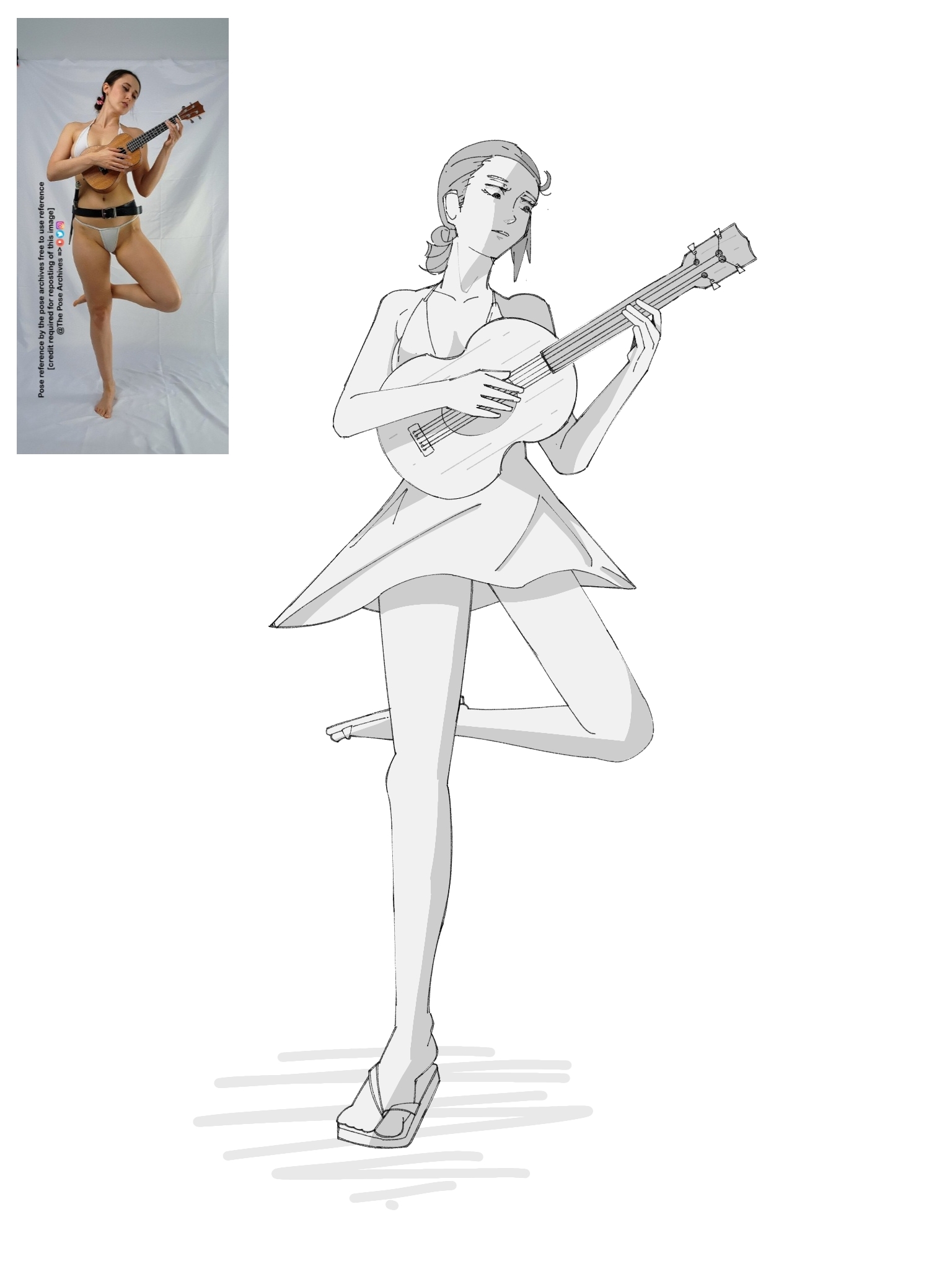 Guitar pose Cut Out Stock Images & Pictures - Alamy
