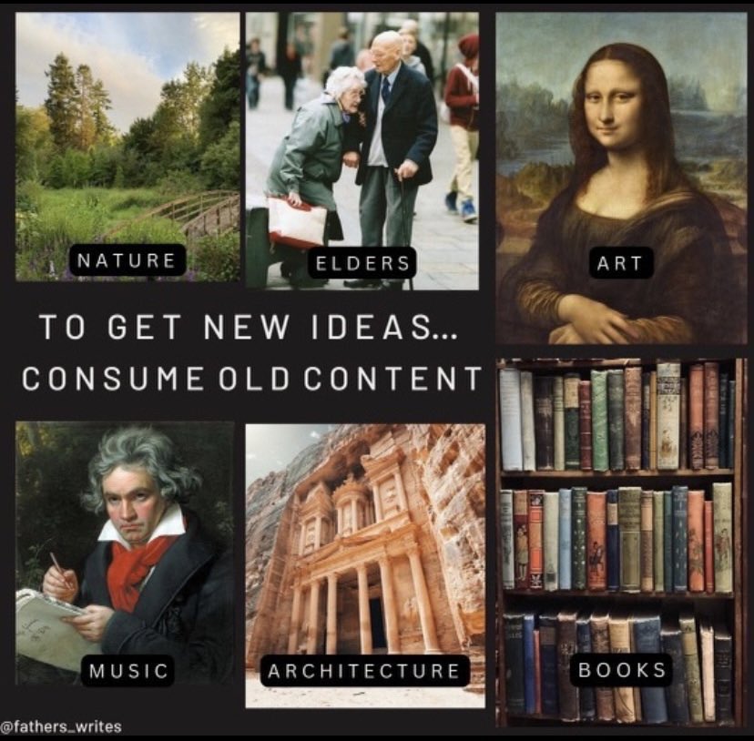 4. The cowards never started and the weak died along the way. 

There’s wisdom in age. 

Study things and people who have been around for a long time:

•Art
•Nature
•Architecture
•Classic books
•Classic movies