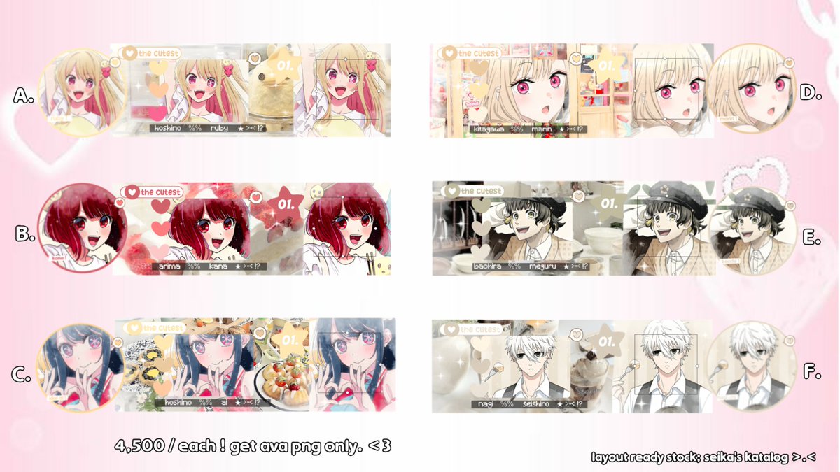 seixka's tweet image. Help RT guys, terima kasih!

Halo, aku ada layout ready stock anime, genshin &amp;amp; hsr. Yang bisa ditake sekarang juga dengan price 4,500/ea sudah dapat 1 header &amp;amp; ava png only.

#zonauang