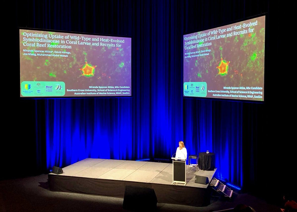 MirandaSAltice's tweet photo. Thank you to everyone who came out my presentauon - it was fun to talk about my research on #symbionts and #assistedevolution for #coralreefrestoration.
#AMSA2023 @AMSAconf @SCUonline https://t.co/1thPQFZyd8