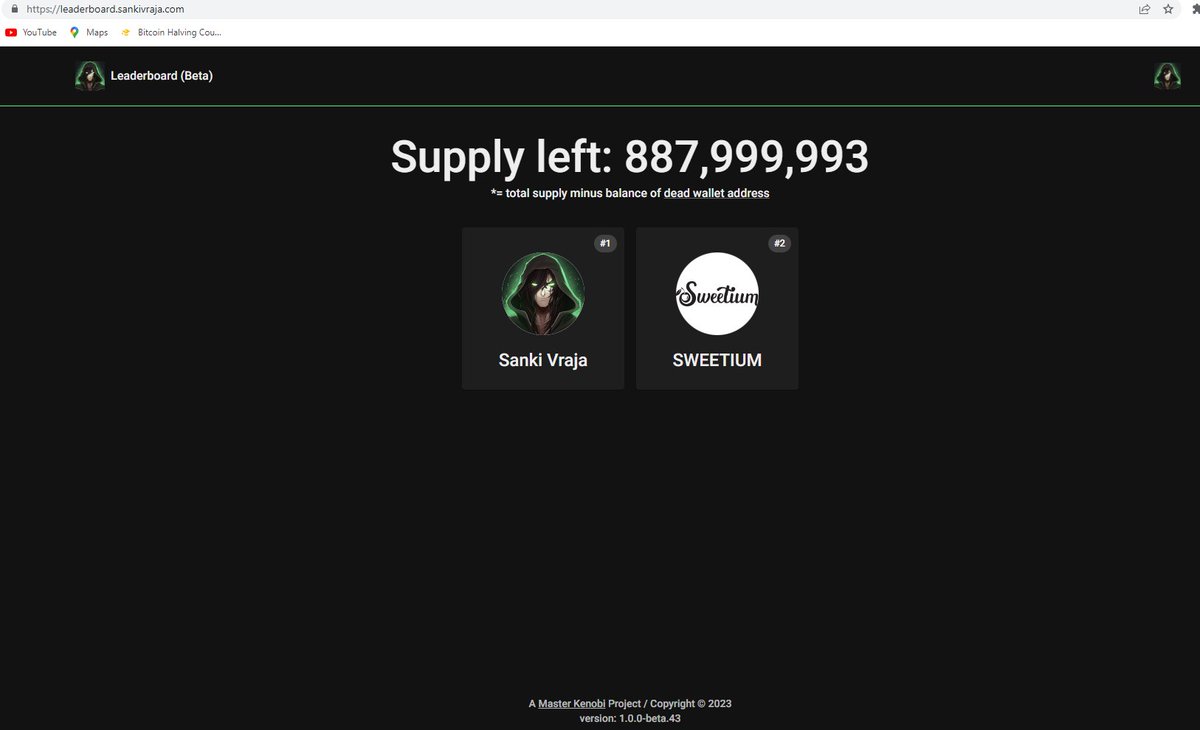 sankivraja's tweet photo. 📢 Our first product "Sanki Leaderboard" (beta)

You can burn some #sanki to have a place in this board.
It is fully web3 and completely secure.
For now it works only with metamask.

Like and retweet is a 888 $sanki task.

👇👀
https://t.co/F1hrA7mYqX https://t.co/Ohgcobh6Q7