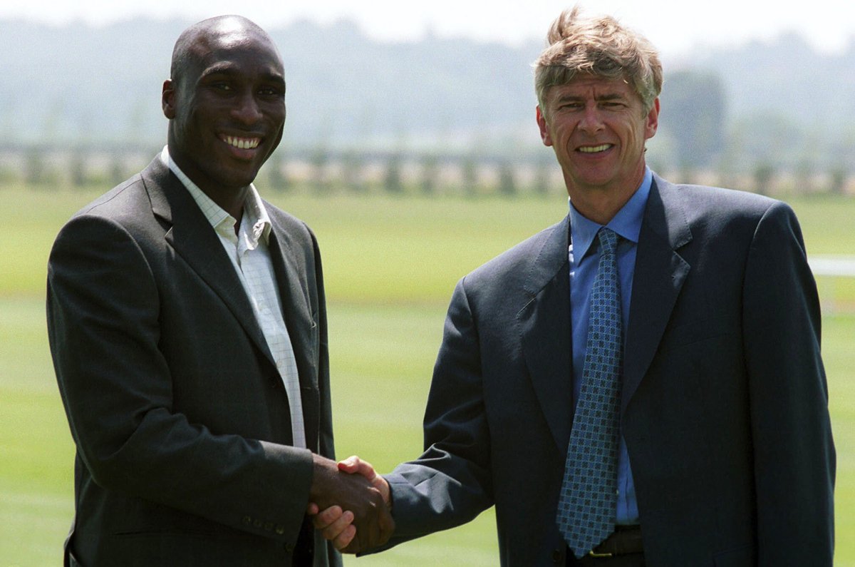 afcstuff's tweet photo. On this day in 2001: Despite several public assurances he would stay, Arsenal signed defender Sol Campbell on a free transfer from North London rivals Tottenham. #afc https://t.co/TJEPbl1cS3