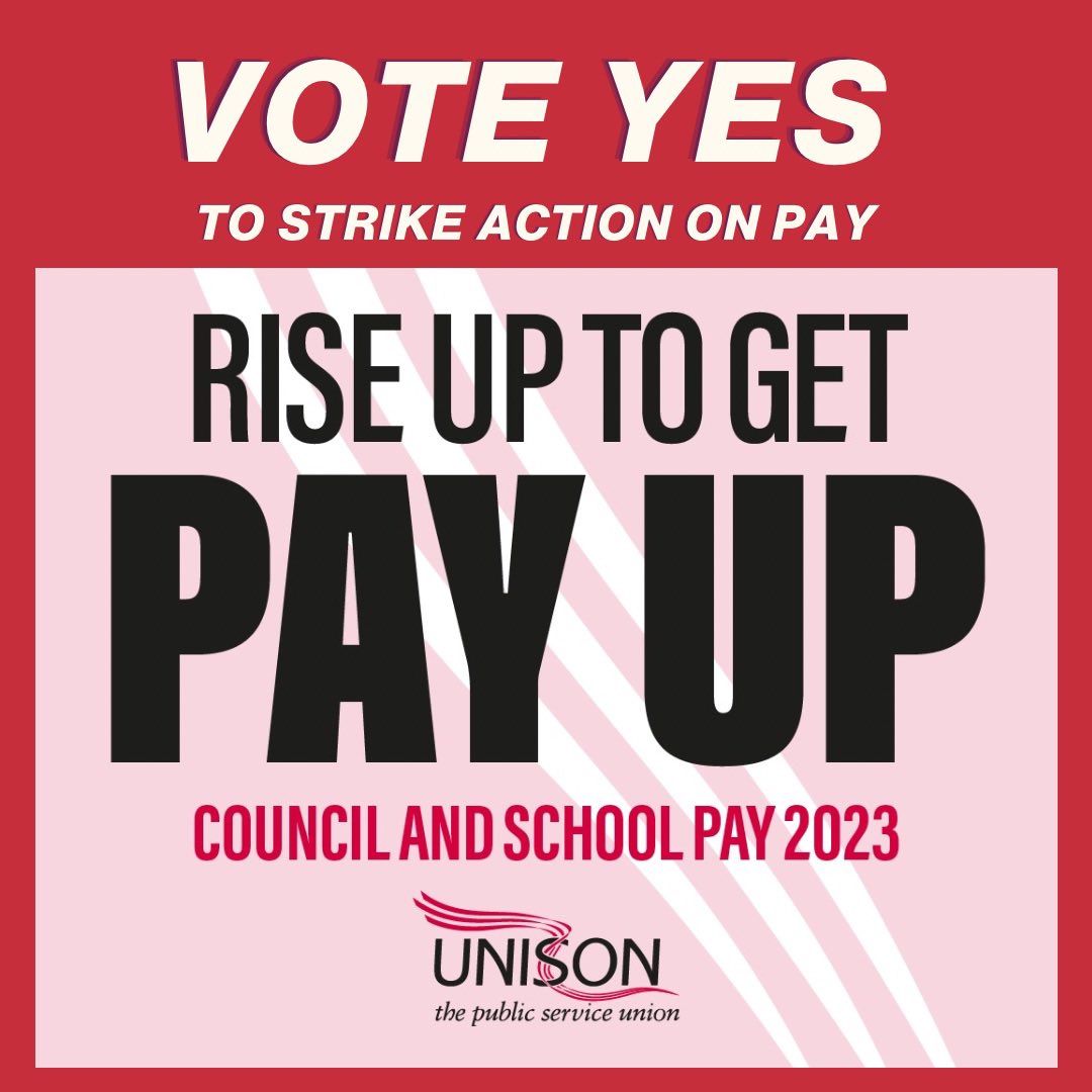 **Last chance**
🚨School and Council workers in England and Wales🚨

Voting on pay closes tomorrow! It's time to put an end to 13 years of pay cuts. Together, we can win #PayUp2023

Return your ballot today ✉️

📮Your nearest post box 
royalmail.com/services-near-…
