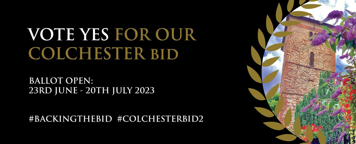 ColchesterBID's tweet photo. Working together with key stakeholders, we can ensure our City remains a vibrant, attractive and safe place to live and work.
Find out about the BIDs ambitions for the next five years and how you can support positive change https://t.co/y5QWwIQlyO
#BackingtheBID #ColchesterBID2 https://t.co/46ke96EsjR
