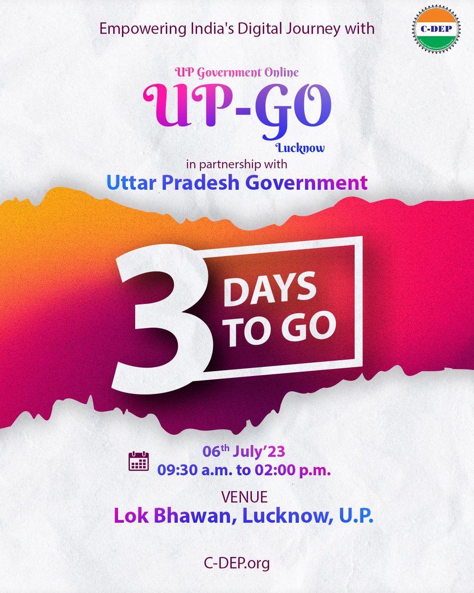 CDEPResearch's tweet photo. Just 3 days left for 𝗨𝗣-𝗚𝗢! 🚀✨
A conclave on emerging technologies and how they can enhance #governance.
Stay tuned for updates and don't forget to mark your calendar! Event to be streamed live on C-DEP #YouTube channel. 🎥 🔴
#UPGO #EmergingTechnologies #AI #Blockchain https://t.co/CJnpUOZFIn