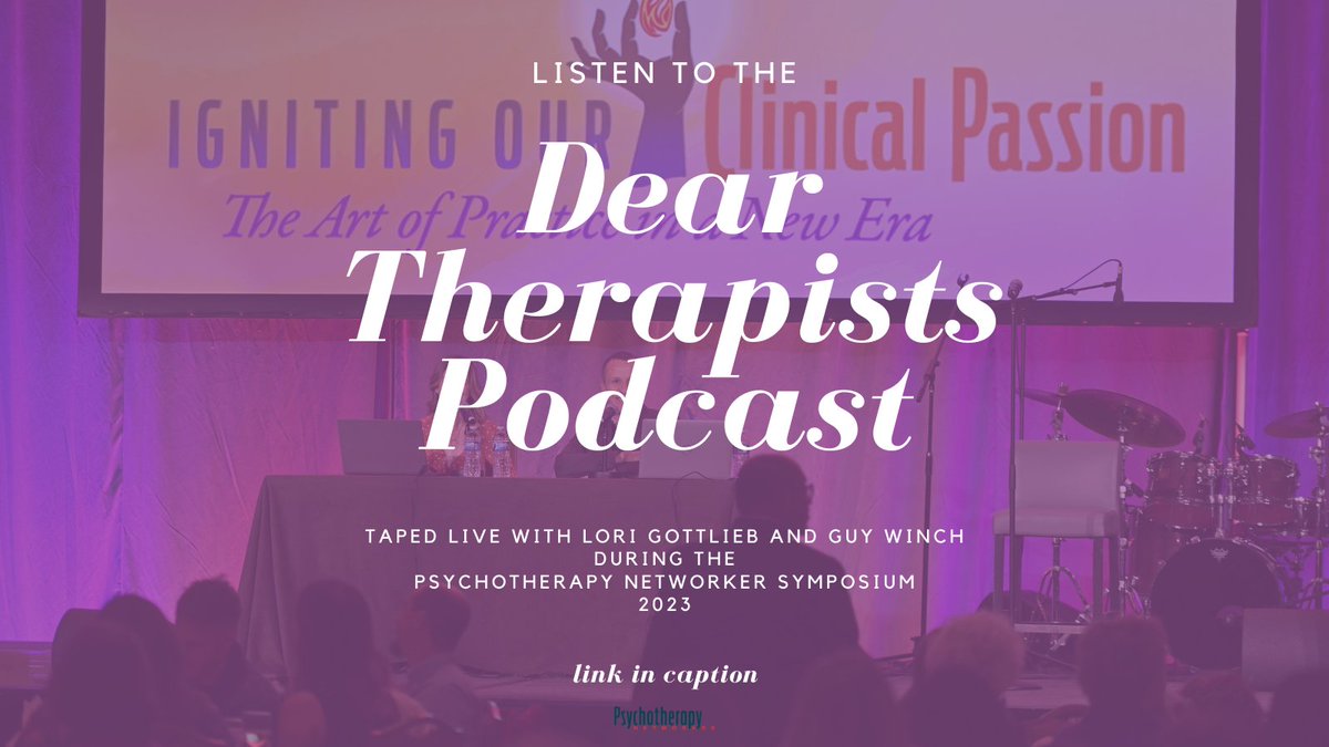 A highlight of #NetworkerSymposium was the live taping of #DearTherapists with @LoriGottlieb1 & @GuyWinch. Listen to the episode where they help Amanda, who’s wondering if she should leave her husband after he repeatedly cheated on her. psychnet.co/dear-therapists