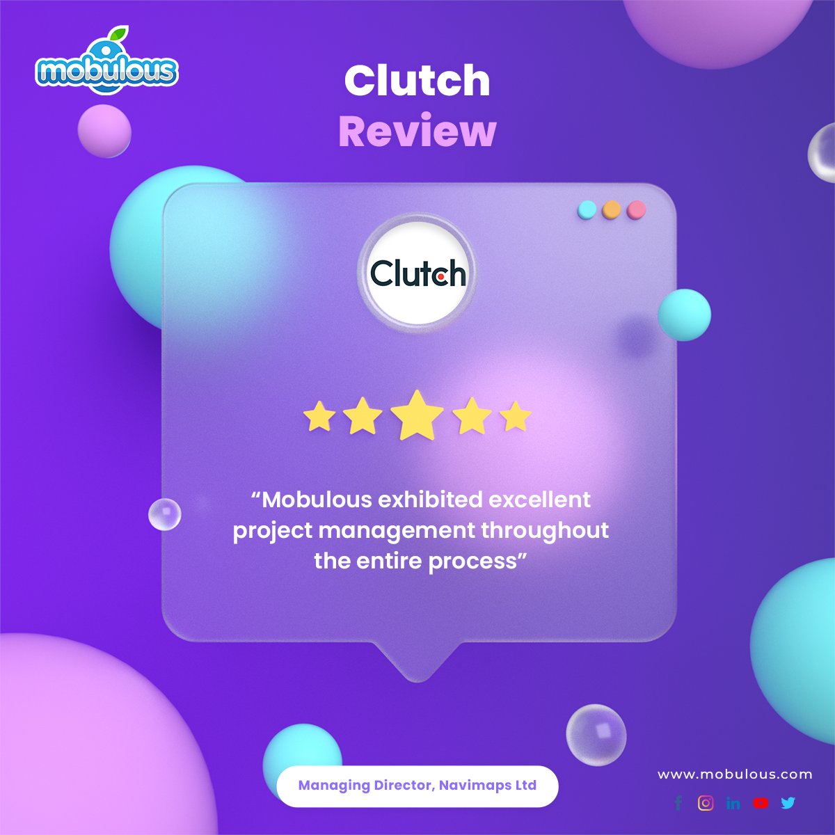 🌟It's Monday, and we're kicking off the week with some fantastic news! Mobulous just received an amazing review on #Clutch! 🎉 Our team is thrilled to share this achievement with you all. Thank you to our valued clients for their trust and support. 💪🚀#Mobulous #ClutchReview