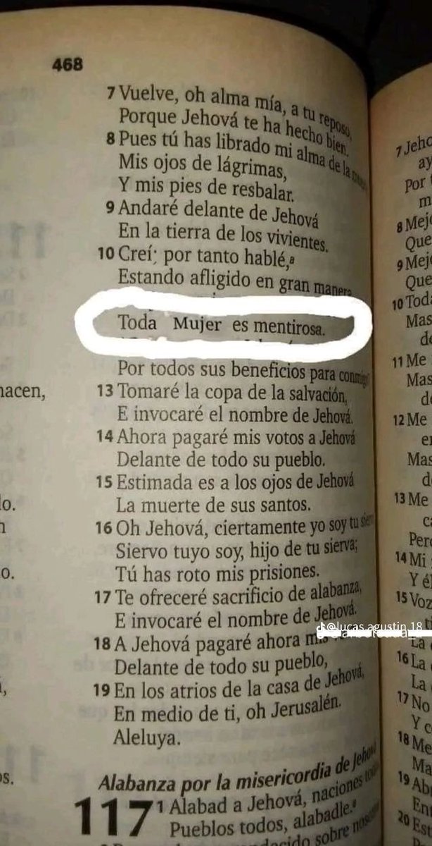 no lo digo yo lo dice la Biblia: