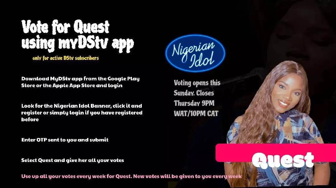 Etym_5's tweet photo. AFFD32F4 59odds🎾🎾🎾
 5F390040 745 odds 🎾🎾🎾
 CC0D441 19odds 🎾🎾🎾

Let's take our time to vote for @playmequest to make top 2 at the @Nigerianidol Thank you ♥️🔥♥️

@deenayaah @bossolamilekan1 @MAYOROFEKITI @Ilychapo @bossolamilekan1 @BETFUSE1 @MistaFelix_ @manlike_markoni https://t.co/KSUF9CuPw9