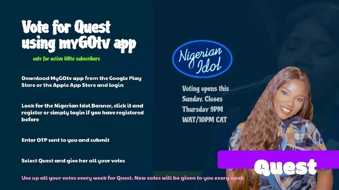 Etym_5's tweet photo. AFFD32F4 59odds🎾🎾🎾
 5F390040 745 odds 🎾🎾🎾
 CC0D441 19odds 🎾🎾🎾

Let's take our time to vote for @playmequest to make top 2 at the @Nigerianidol Thank you ♥️🔥♥️

@deenayaah @bossolamilekan1 @MAYOROFEKITI @Ilychapo @bossolamilekan1 @BETFUSE1 @MistaFelix_ @manlike_markoni https://t.co/KSUF9CuPw9