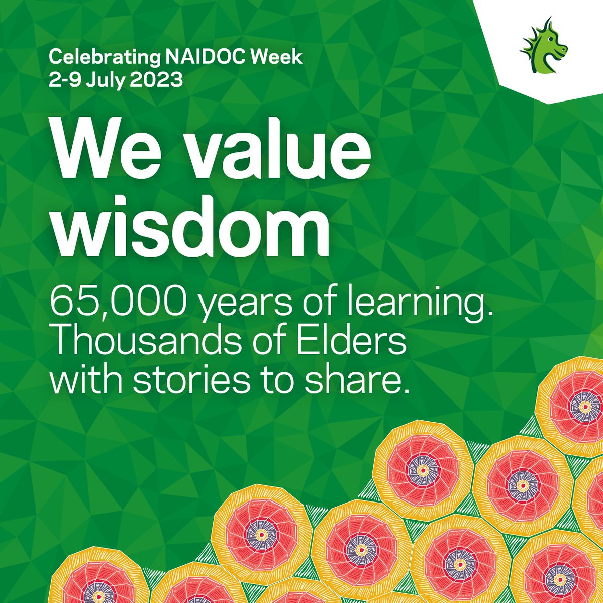 65,000 years of history in every story? That’s wisdom, we value. ❤️ Celebrating NAIDOC Week 2-9 July 2023. For our Elders.