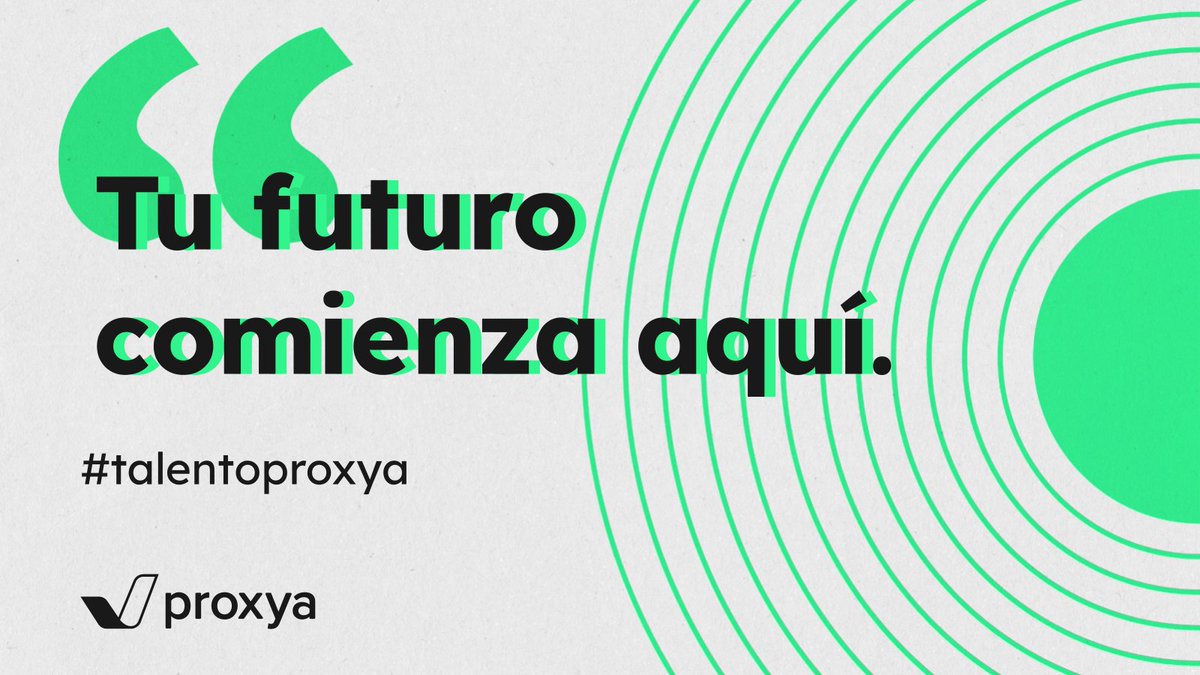 proxyaTI's tweet photo. ¿Te apasiona la #tecnología y buscas desarrollarte profesionalmente? 💡
Desde #Proxya, te ofrecemos la oportunidad de trabajar en un equipo de grandes profesionales y grandes personas.
Mándanos tu CV y forma parte de nuestro #equipoproxya ➡️ https://t.co/aDGbzF8PQ8
#empleo https://t.co/DIW4G7KvTg